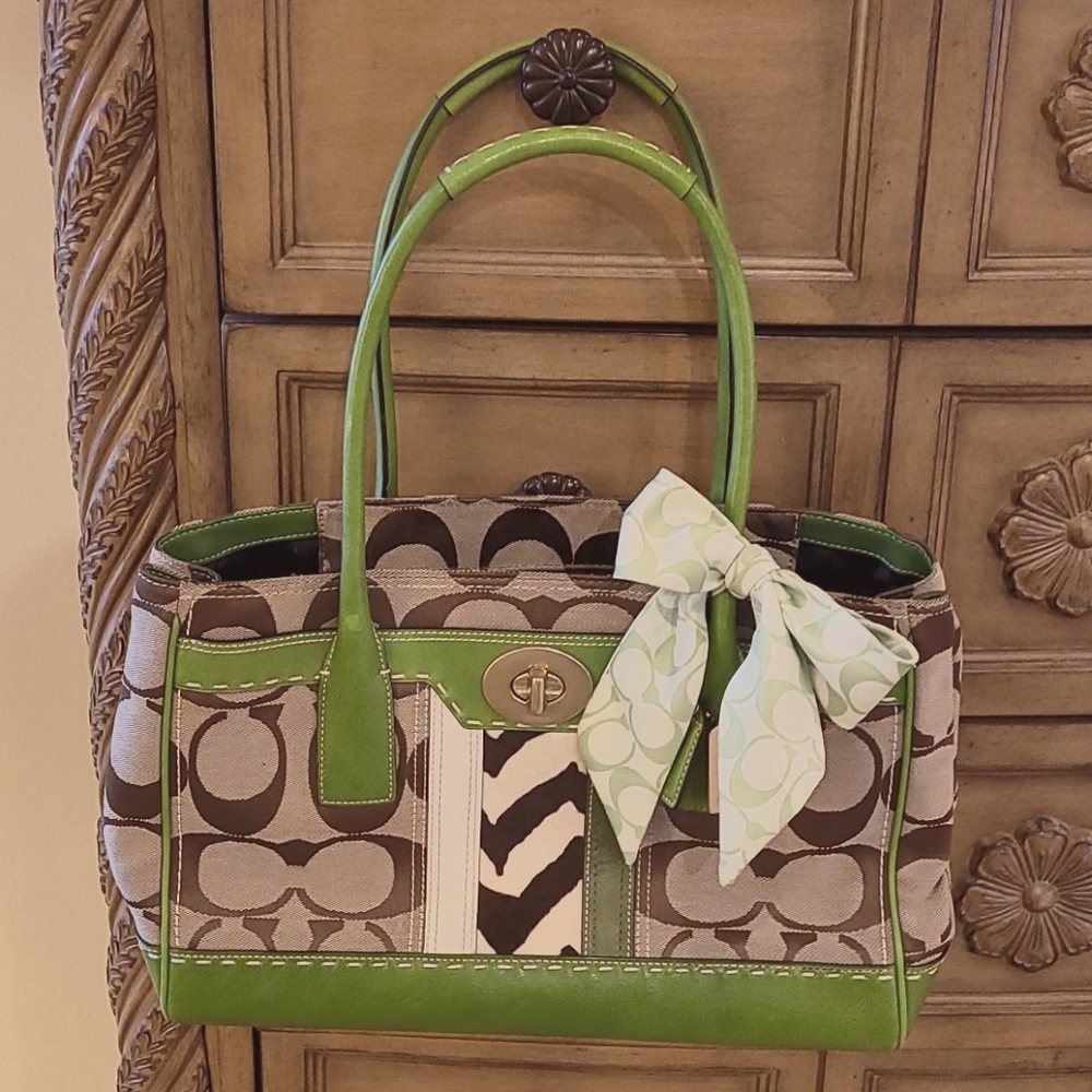 Coach Leather/Cloth Handbag
